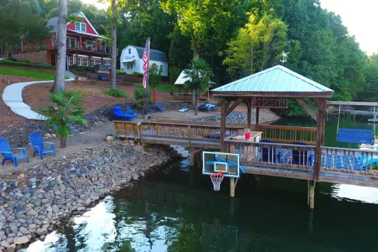 Play a game of basketball in the water!!  Very fun for a group to cool off and perfect their 3-point shot!