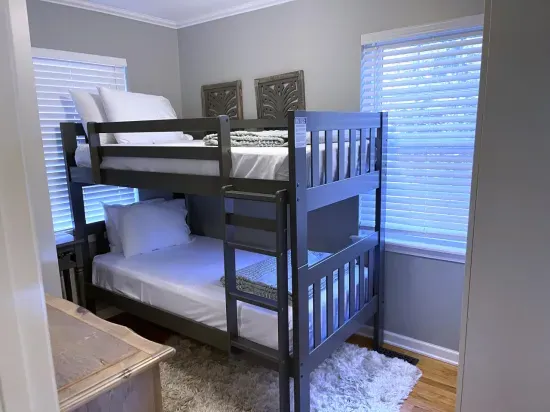Even the kids have their own space in our main floor bunk bed room!  A fun way to stay on vacation.