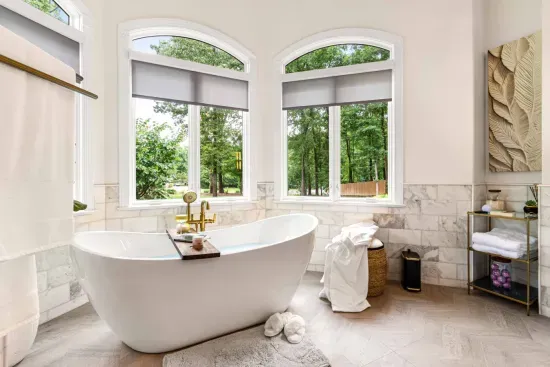 Fill the tub, grab a book, and relax while you unwind in the warm water.