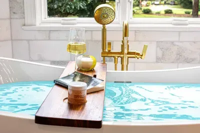 Fill the tub, grab a book, and relax while you unwind in the warm water.