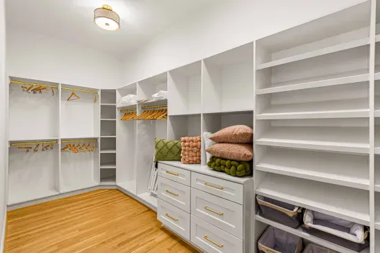 Huge walk-in closet located just off the primary bathroom.