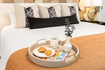 Enjoy your breakfast in bed on our super comfy mattress.