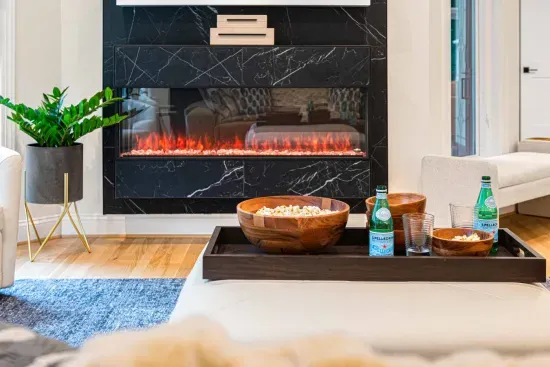 Set the mood just right with our electric fireplace.