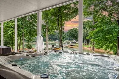 At the end of a long day, take a rest in our large hot tub.  Perfect for relaxation.