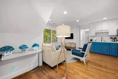 The apartment has a kitchen, living area, and small kitchenette. Perfect for a couple looking to have their own space.