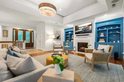 Relax with the family and watch a movie or the big game in our gorgeous living room.