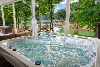 At the end of a long day, take a rest in our large hot tub.  Perfect for relaxation.