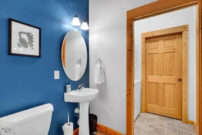 Downstairs half bathroom.