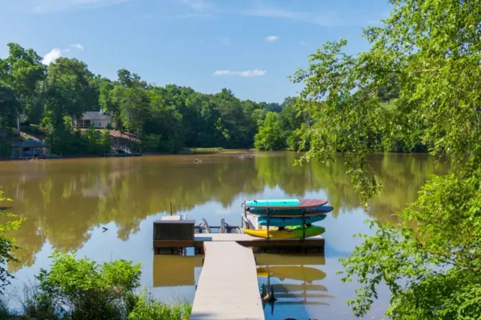 Private dock right on Lake Norman!  We now have kayaks too.