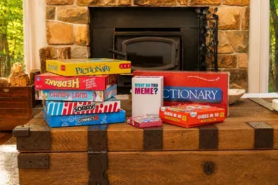 A colourful stack of board
games keeps every
generation laughing.