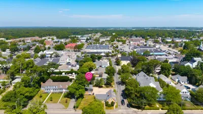 Aerial view near downtown shops, dining, and charming neighborhood streets