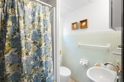 A full bathroom is available, stocked with all the toiletries you may need for your convenience.