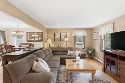 Sink into the oversized sectional for a movie night after a day of exploring.
