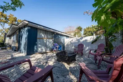 Private yard to host your group and unwind around the fire pit after a sunny day!