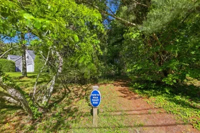 Private wooded path with easy access and a peaceful natural setting