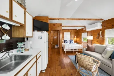 Middle unit is also equipped with everything you need, this tiny home expertly takes advantage of every square foot!