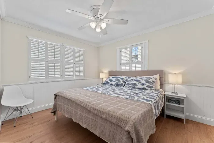 King bed: Sweet Dreams Await. Unwind after a long day in your cozy bed.