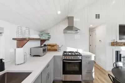 Where the cooking happens! Fully stocked and ready for a getaway.