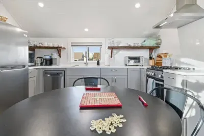 More than just a kitchen. it's game night central! Who's ready for a round of Scrabble?