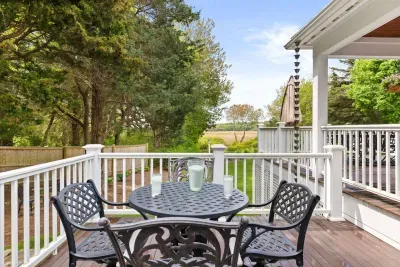 Sip on lemonade and soak up the fresh air in the delightful additional seating on our deck.