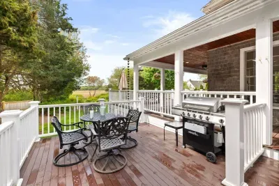 Fire up our 5-burner grill and savor the taste of summer with fresh seafood or those classic burgers after a sun-kissed day at the Cape Cod beaches.