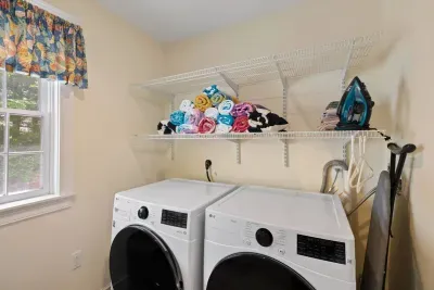 Pack light! Our laundry room offers storage and a generous supply of beach towels for your sunny days on Cape Cod.