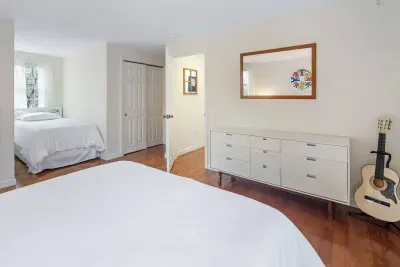 Light, modern style with a guitar for a bit of fun!