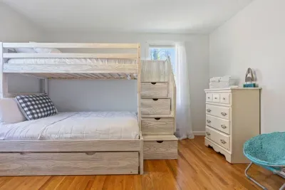 With the twin bunk rated for up to 250 lbs, offering a versatile sleeping arrangement.