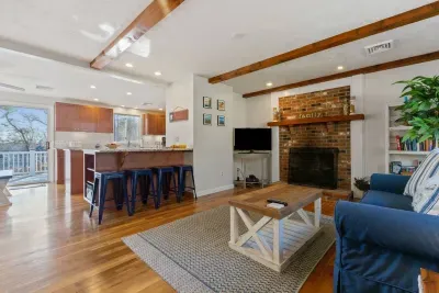 This living room is all about fun and games! We’ve got a cozy sofa, TV with an Xbox, and plenty of board games and books to enjoy.