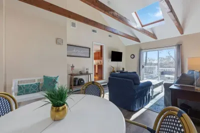 Center table, TV and coffee table adds style and function.