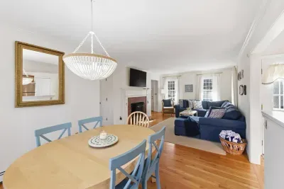 Between the nautical art and the dining nook, every corner is designed for your comfort