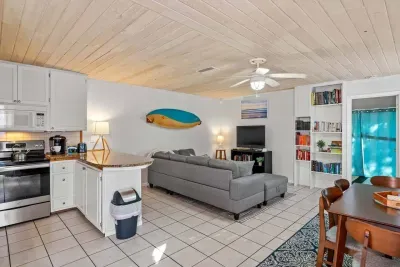 Living room view, unit B