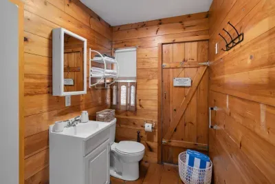 Our full bathroom includes a shower, and all essential toiletries are provided for your convenience.