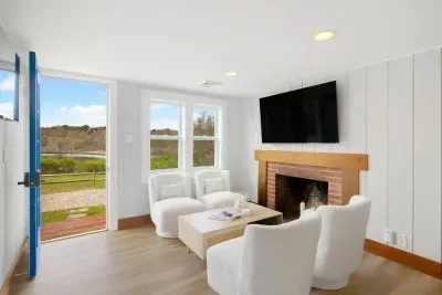 Enjoy entertainment in the living room.