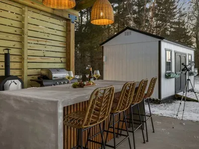 Beautiful sunsets and everlasting memories while enjoying a glass of wine at our outdoor grill area.