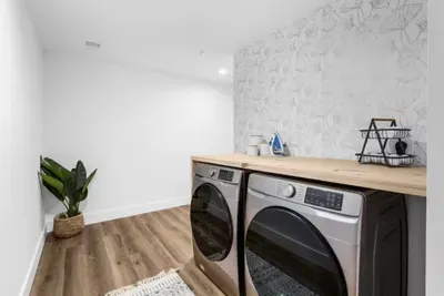 Basement laundry area