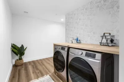 Basement laundry area