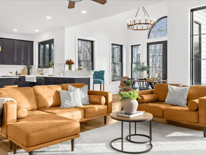 Relax in the professionally designed Zen inspired living room with luxurious touches to ensure a truly relaxing stay for you and your family!