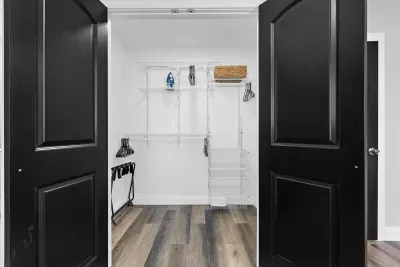 Spacious walk-in closet located in the master bedroom.