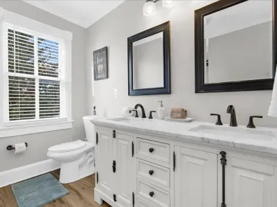 Double vanity in the private bathroom within bedroom #2 for a relaxed, comfortable space.