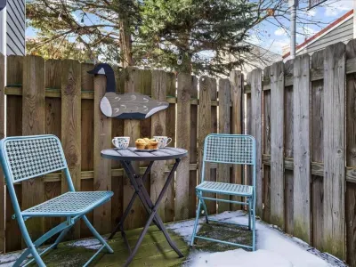 Enjoy your morning coffee on our small, private porch area located directly outside of the back door in the kitchen.