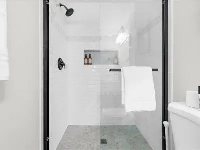 Enjoy the privacy of your very own walk-in shower located within the 1st bedroom.