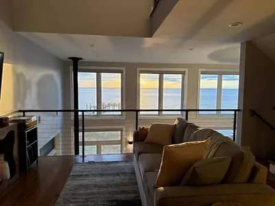 Sunset from upstairs living room.