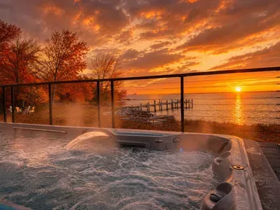 Waterfront Sunset Retreat with Swim Spa w/ beach - image 190 of 196