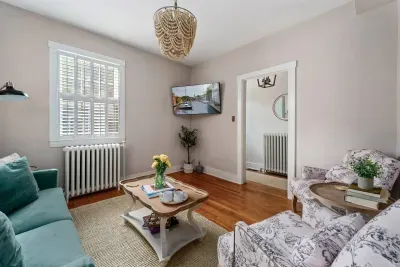 Grab a book or watch your favorite shows in the beautifully renovated living room on the 1st floor.