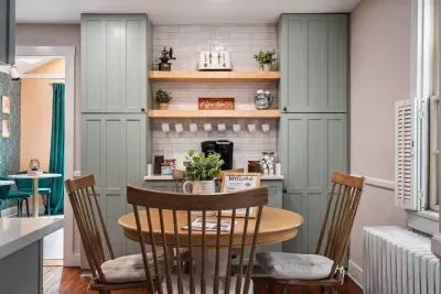 Grab a book and enjoy a quite morning with a warm coffee brewed right here!  Your choice of ground coffee, K cups, creamer, sugar, etc. all supplied for your pleasure!