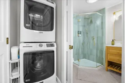 A full washer and dryer for your use during your visit!  Located on the main level of the house, just outside of the bathroom.