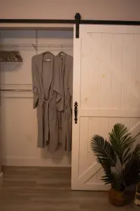 Grab a cozy robe from your bedroom closet and enjoy your stay!