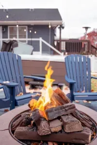 Roast marshmallows by the fire with your friends and family!