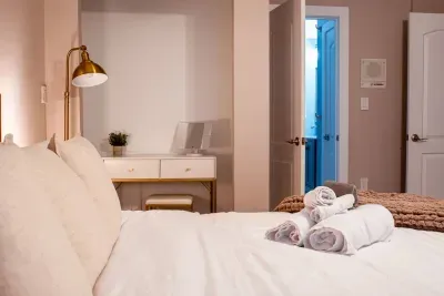 The king suite comes equipped with your very own private makeup station!